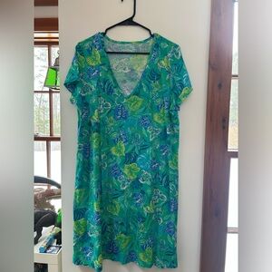 Lilly Pulitzer Etta V-kneck T shirt Dress Size XLarge NWOT
